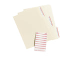 Avery File Folder Labels on 4" x 6" Sheets, Easy Peel, White/Red, Print & Handwrite, 2/3" x 3-7/16", 252 Labels (5201) 252 Count (Pack of 1)