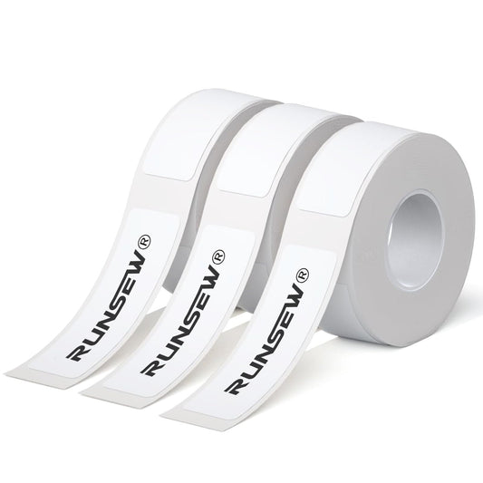 Label Maker Tape Compatible with Phomemo D30 Priner, White Sticker Thermal Paper Self-Adhesive Waterproof, 12 x 40 mm (0.47 x 1.57 in) 180 Labels/Roll, 3 Rolls