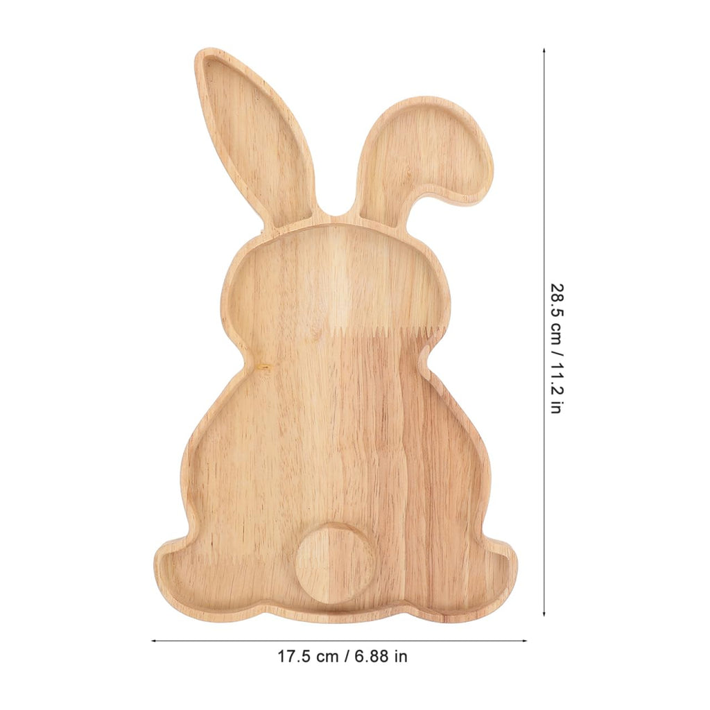 Garneck Bunny Charcuterie Board: 28.5 cm Wooden Easter Tray
