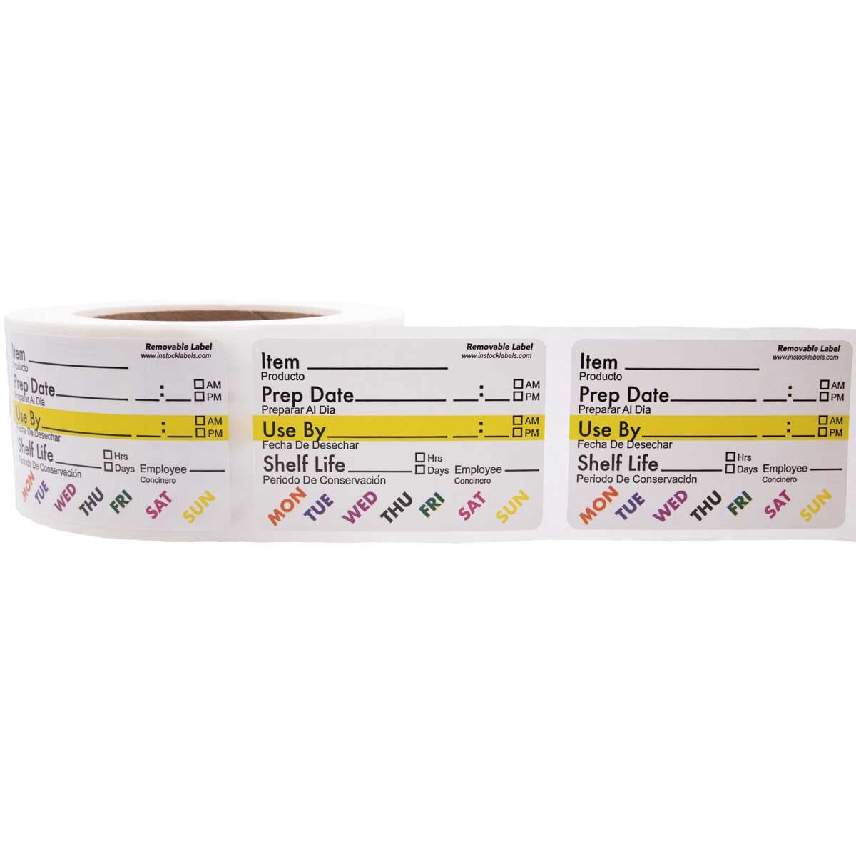 InStockLabels Removable Food Rotation Prep Labels 2 x 3 Inch 500 Adhesive Stickers