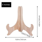 RTeng 2 Pack Wooden Display Stand for Sculptures | Plate and Stone Holder | Decorative Support Rack – Stylish Wooden Stands for Display, Plate Stands, Picture Frame Stand (5”, 6”, 7”) (5 Inch) 5 Inch