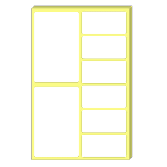 200 Pieces, 2 Sizes (4x6, 2x4) - Large Labels for Storage Bins, Organizing, Moving Box Packing Label Stickers