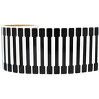 Black blank medication tamper labels, 0.5 x 4 inches, 500 total labels for secure medication packaging by 