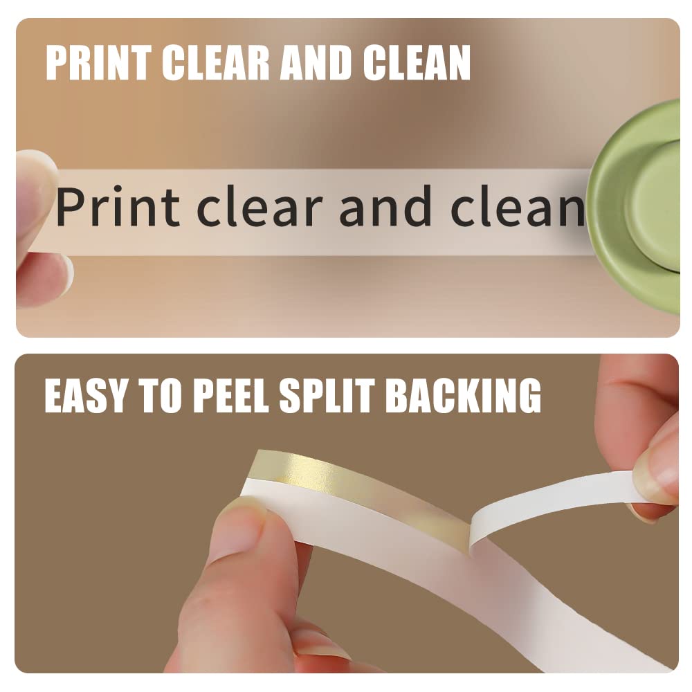 Label Maker Tape for Phomemo Label Printer of Model D30, Waterproof Anti-Oil Scratch-Resistant Continuous Stickers (15mmX4m, 2 Rolls), Suitable for Home&Office(Transparent) W 15mm x L 4M Transparent