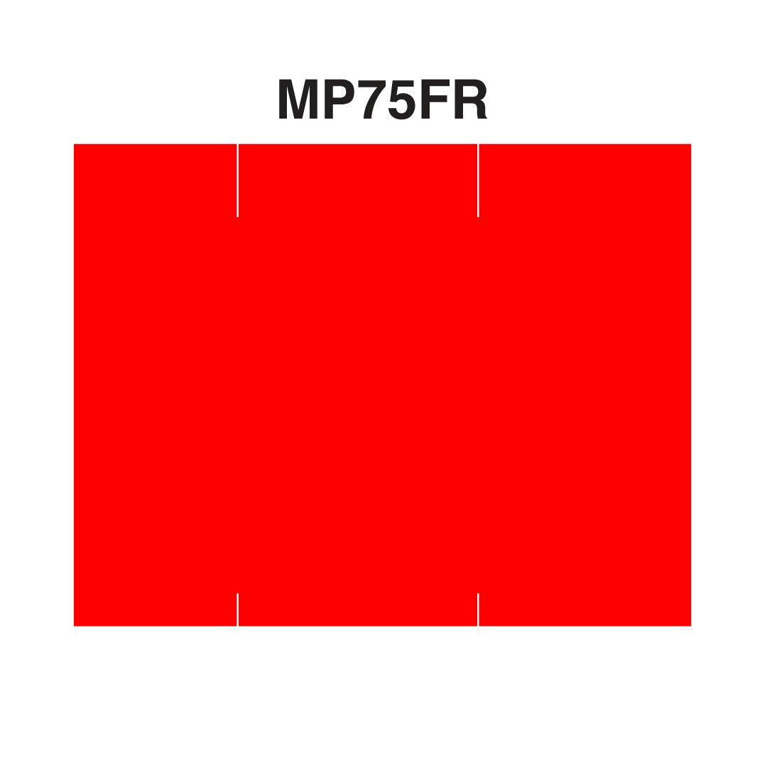 Fluorescent Red Pricing Labels to fit Monarch® 1151®, 1152®, 1153®, 1175®, 1176®, and 1177® Pricers. 6 Rolls with 1 Free Ink Roller.