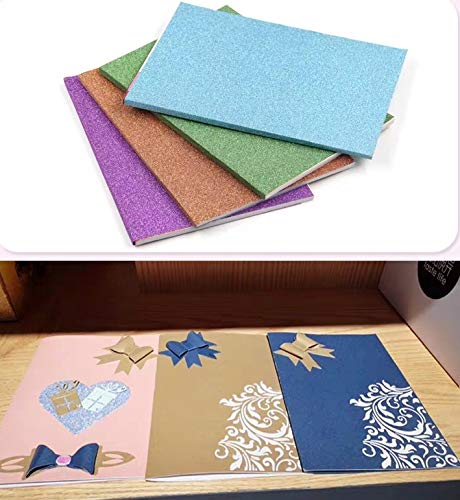 Black YZH Crafts glitter cardstock paper, 8x12 inches, 10 sheets of shimmer DIY craft and party decoration cardstock.