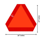 IGNIXIA (Pack of 04) Slow Moving Vehicle Sign, PVC Vinyl Decal Slow Moving Vehicle Triangle Sticker, 14”x 16” Inches Orange Base with Reflective Border, UTV, Safety Triangle Signs (4) 4
