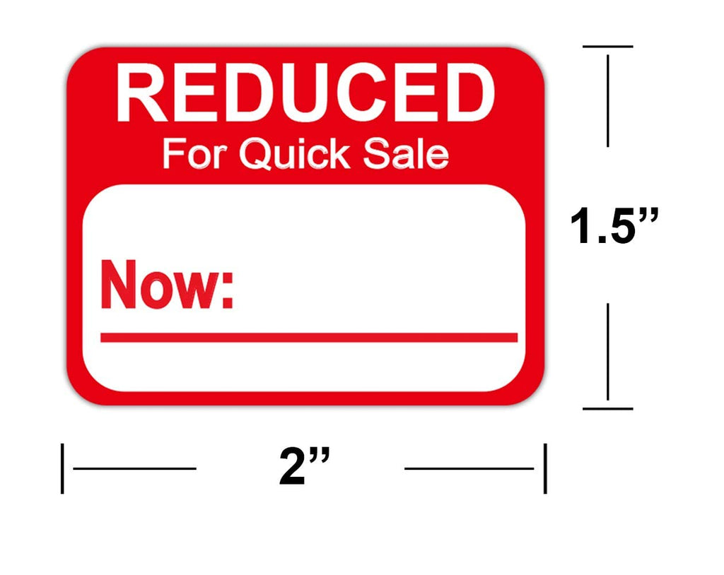 Pack of 500 Well Tile red pricemarker labels, 1.8" x 2" retail food labels for grocery store price tags.