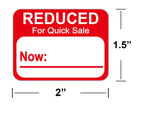 Pack of 500 Well Tile red pricemarker labels, 1.8" x 2" retail food labels for grocery store price tags.