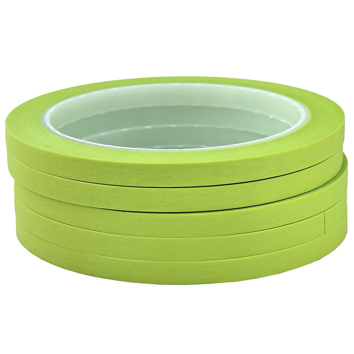 JINBING Washi Paper Masking Tape Art Tape for DIY Nail Arts Drawing Pattern Making 1/4 Inch x 27 Yard (Apple Green) Apple green