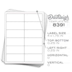 60 Waterproof 2oz Bottle Labels, 4x1.75, White Vinyl for Inkjet White Waterproof Vinyl (Inkjet)