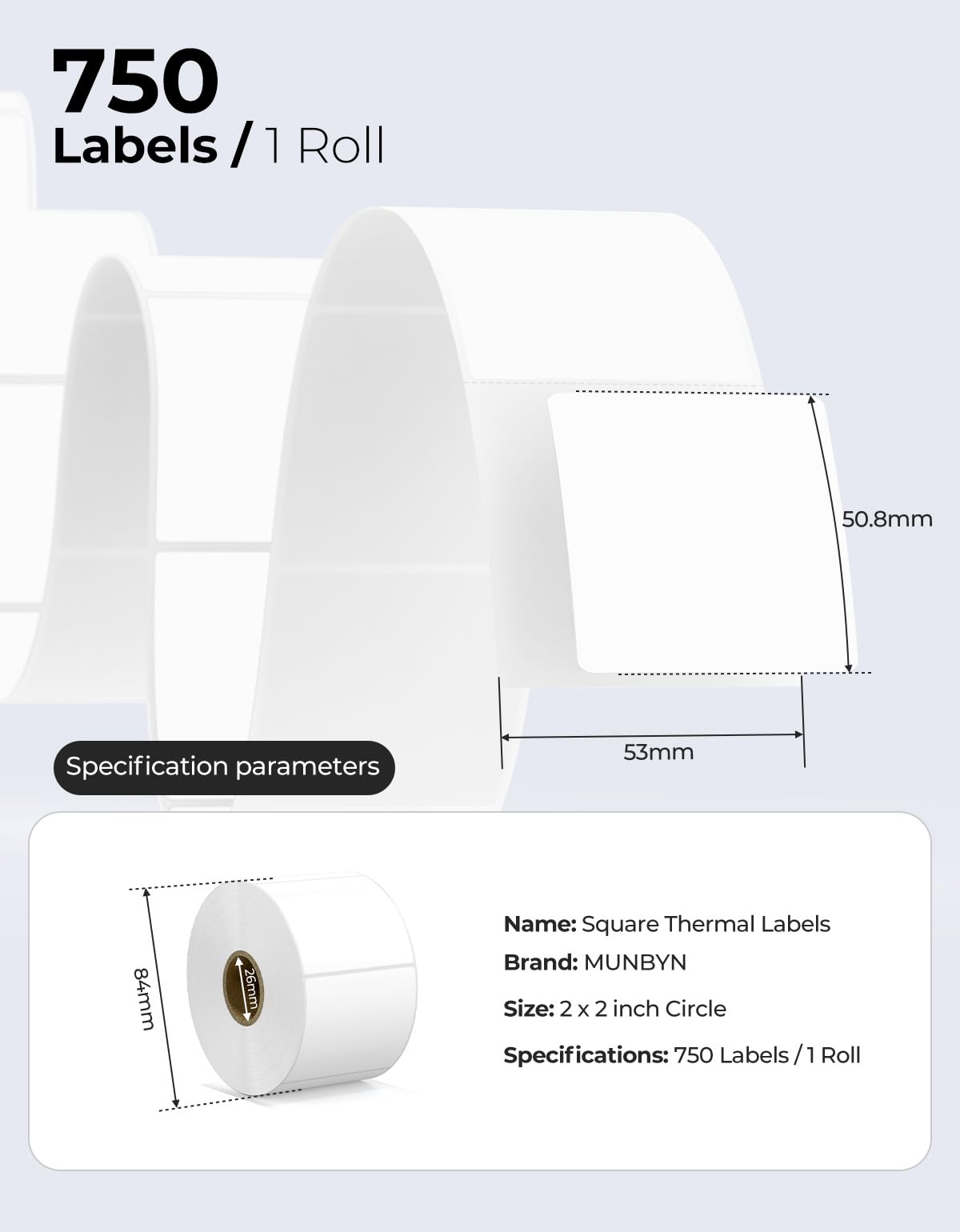 4"x3" Direct Thermal Labels+2"x2" Square Thermal Labels