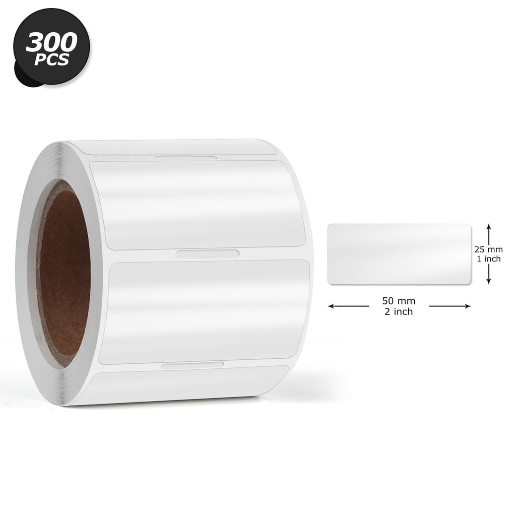Clear Thermal Labels Vinyl 2 Inch & 1 × 2 Inch Bundled