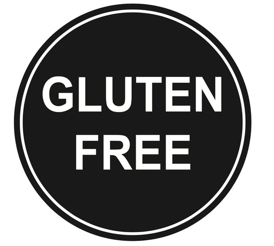 1.5 inch 300 PCS Black Gluten Free Stickers Label Waterproof Removable Stickers