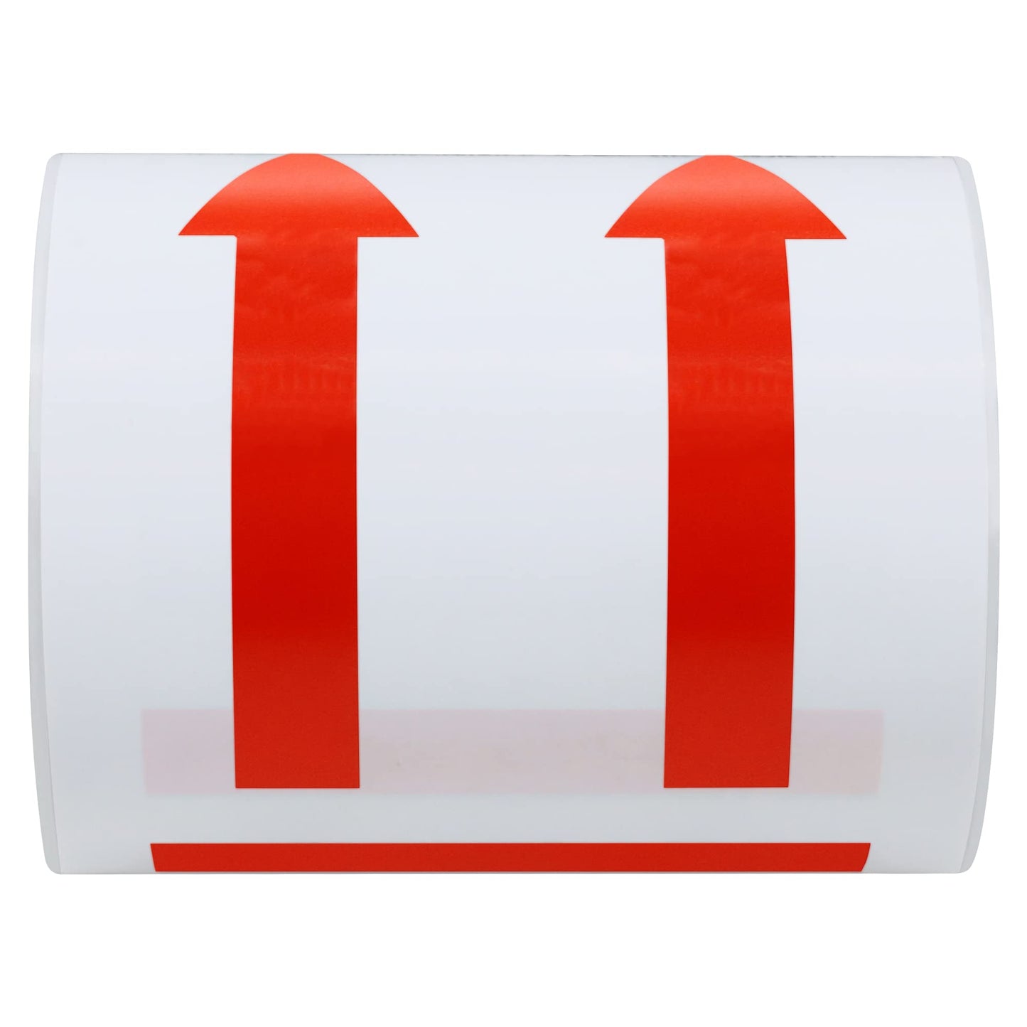 Hybsk 3x5 inch Red Arrows This Side Up Stickers Safe Handling for Shipping and Packing - 100 Adhesive Labels Per Roll (Red)