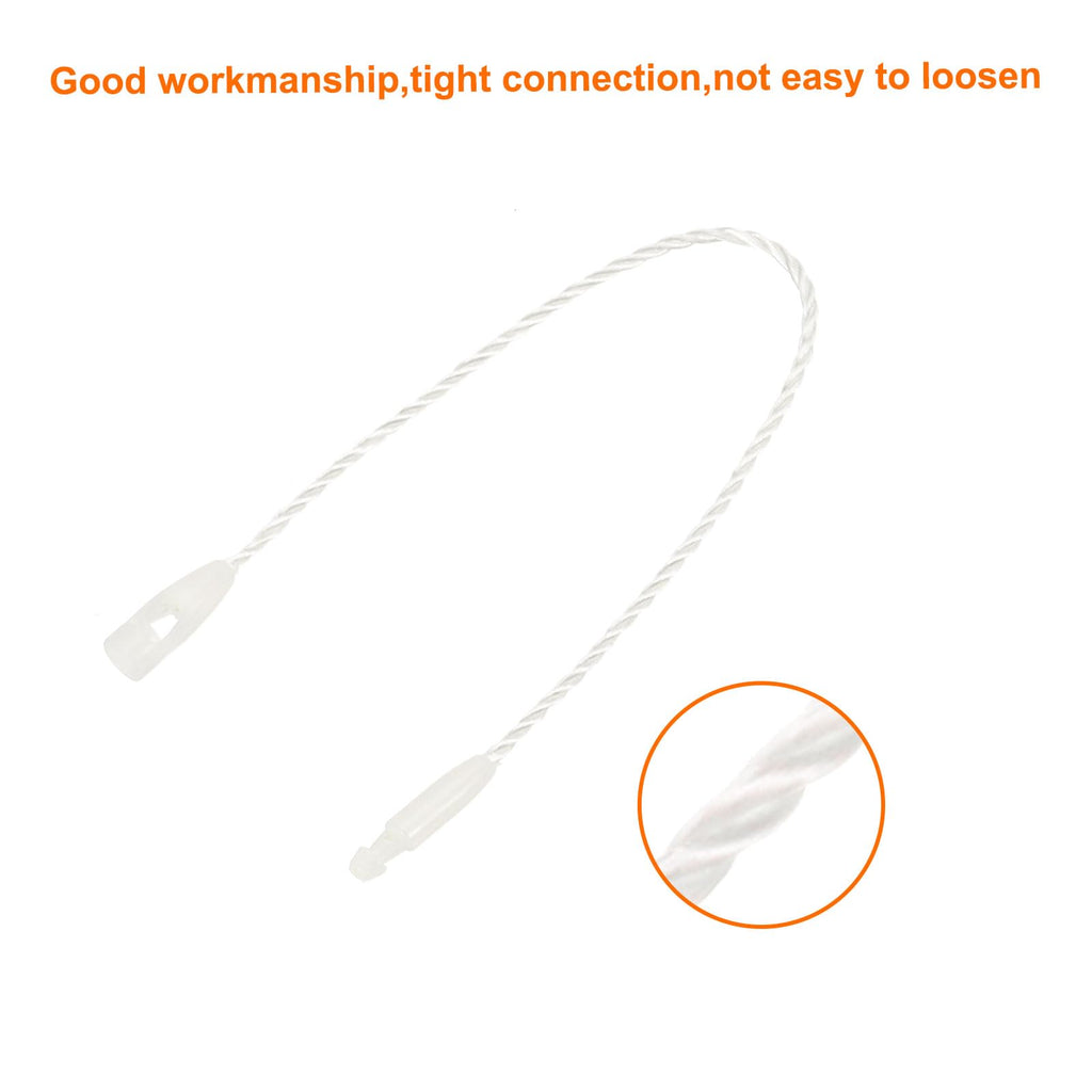 MECCANIXITY Cotton Hang Tag String Snap Lock Pins White 4.7" 100pcs 4.7 inches