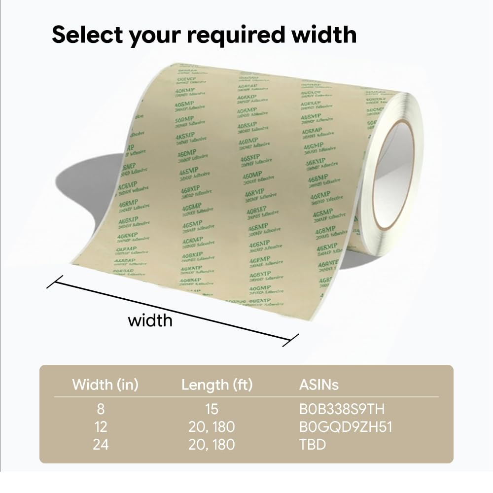 Gizmo Dorks 468MP Double Sided Adhesive Transfer Tape Roll 12 in x 20 ft