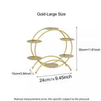 Gold 6-Tier Ferris Wheel Metal Display Rack Tabletop Organizer Gold-Large size
