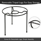 Set of 4 Black Pizza Stand with Storage Bag,8 Inch Pizza Pan Rack