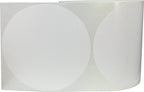 White color coding labels for inventory organization, 5-inch round adhesive stickers, 500 dots on a roll.