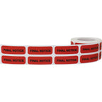 Rectangle medication labels from Final Notice Medical Healthcare Labels, 0.5 x 1.5 inches, 500 total labels for medical use.
