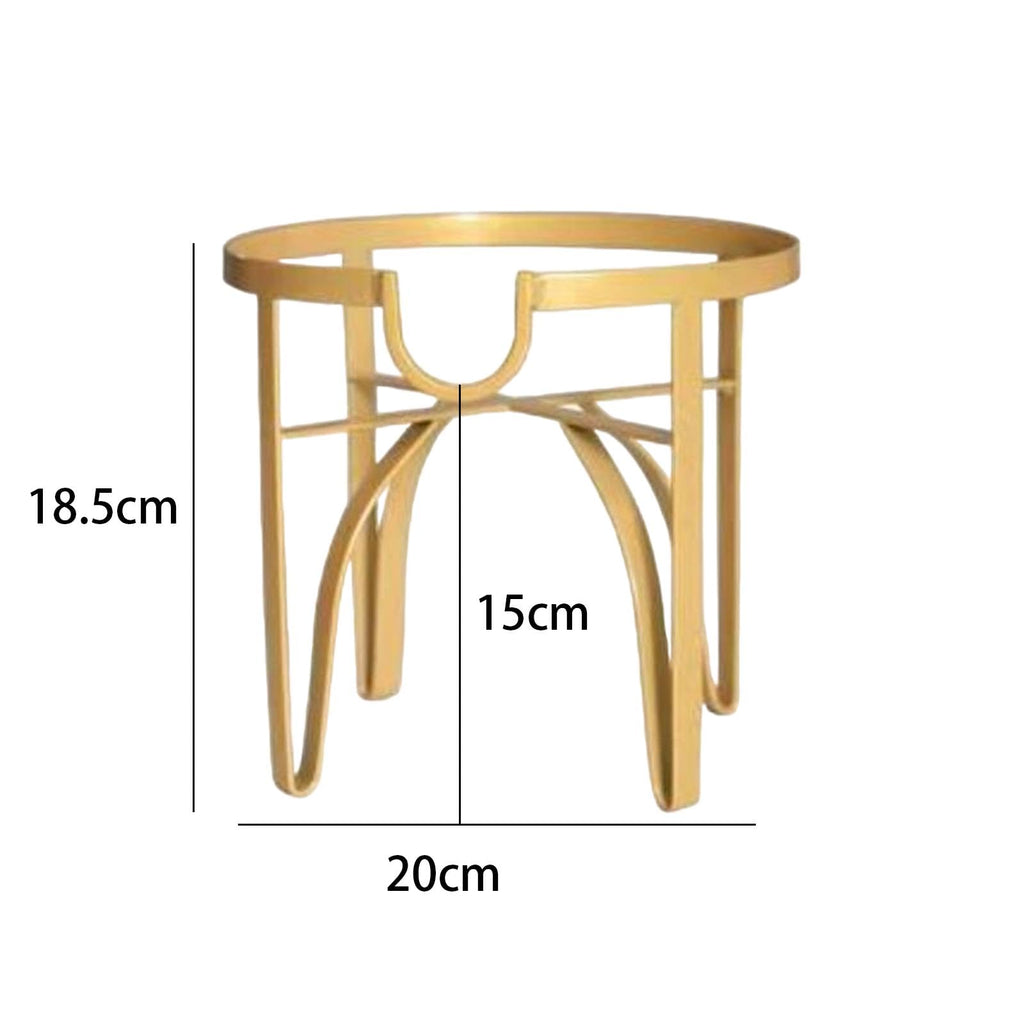 Drink Dispenser Stand for 5L Round Glass Jars, Iron Metal Beverage Jar Holder Rack for Countertop Parties and Events
