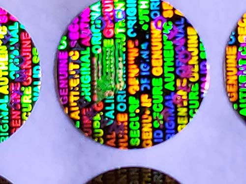 Blue Color 14 MM (0.53 inch) Round with Serial Number Hologram Labels Tamper Evident Stickers Security Void Seals Labels - Dealimax Brand (1000) 1000