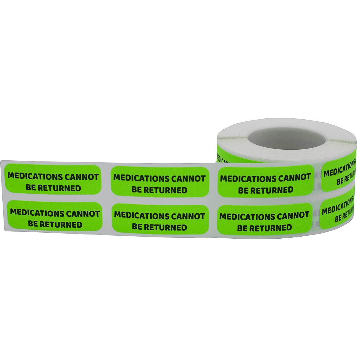 Medications Cannot Be Returned Medical Healthcare Labels, 0.5 x 1.5 Inch Rectangle, 500 Total Labels