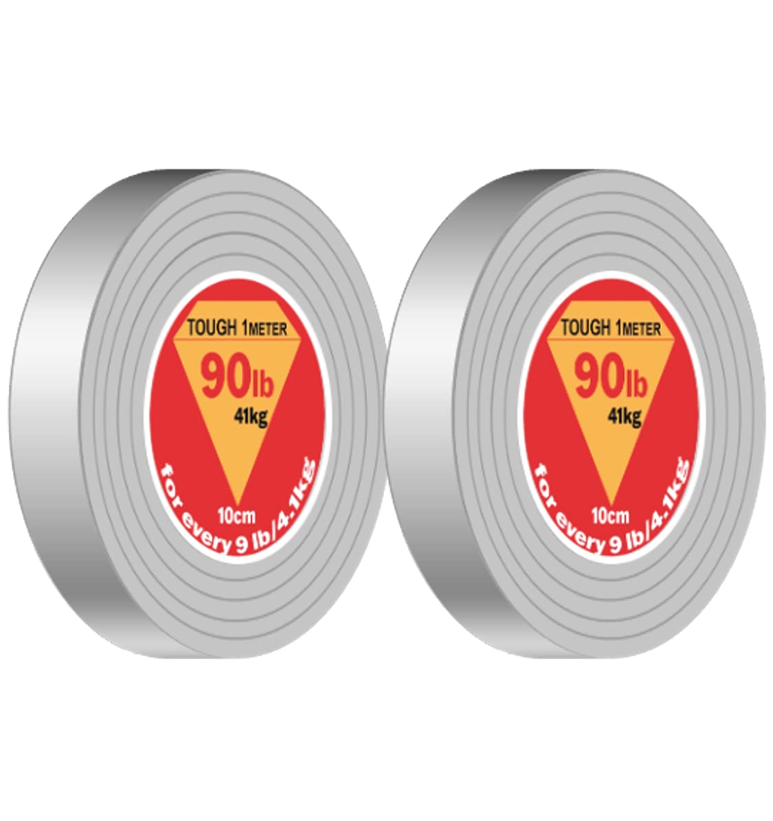 KLAPiT Super Tape Clear Double Sided Heavy Duty Adhesive 40in Enhanced Nano Technology Waterproof Mounting Tape Holds 90 lbs 2.28lb per Inch 2 Packs