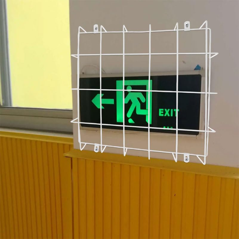 2Pcs Iron Exit Sign Protective Cage Wire Guard for Emergency Lights