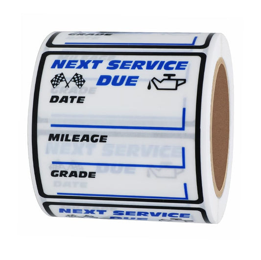 250pcs Oil Change Stickers 2x2 inch Clear Next Service Due Reminder Adhesive Labels for Vehicles Windshield Car Maintenance - Mysuevin