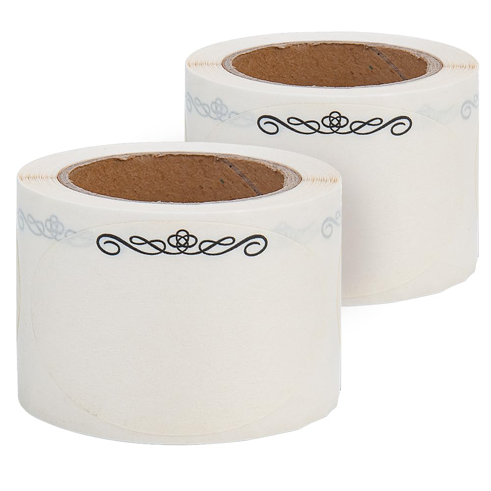 L LIKED 240 Stickers Dissolvable Food Labels for Containers 1 1/2" x 2 1/2" Canning Labels for Jars (Roll of 120) (2 Rolls) 1 Roll - 240 Labels