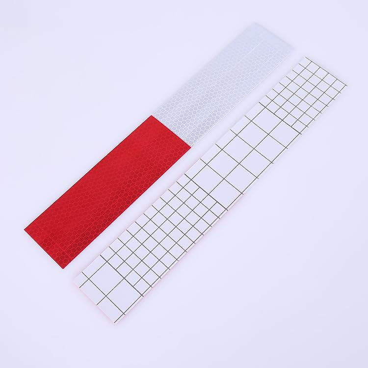 Red/White Reflective Tape 10 Pack, 2" x 12", Waterproof Self-Adhesive Safety Caution Warning Tape for Cars, Trucks, Trailers, Boats & Road Signs, Trailer Reflector Red/White 10pcs