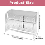Acrylic Label Dispenser, Adjustable 6-Roll Label Organizer for Desktop 6 Disks