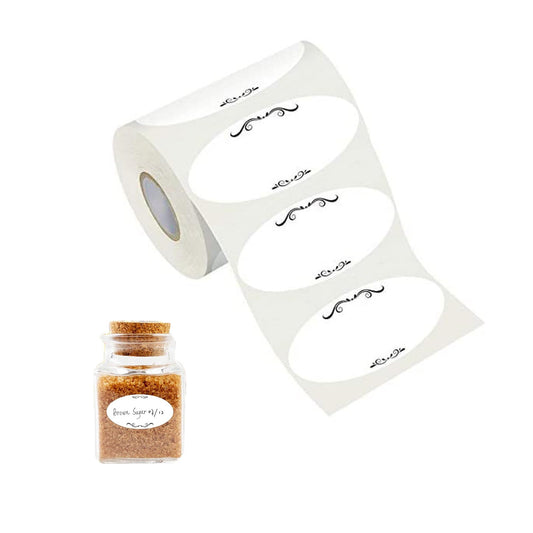 300Pcs Food Labels Kitchen Labels for Food Containers 2 x 1 Inch Removable Freezer Pantry Canning Labels Water Oil Tear Resistant Labels for Restauran Frige, Jam, Mason Jars Containers