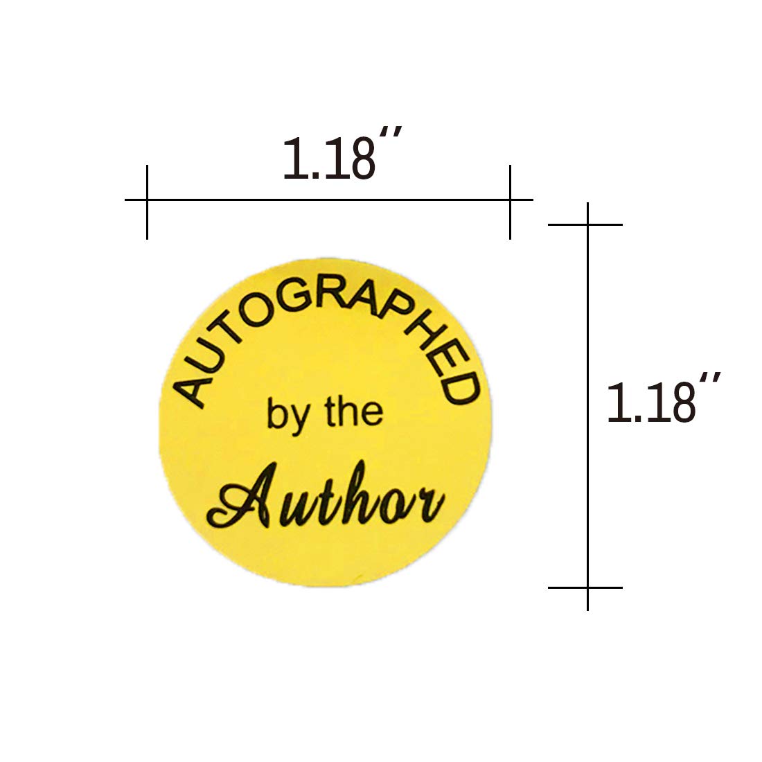 Easter Autographed by The Author Stickers 1.18 inch Gold Foil Autographed Sticker-1008 Labels/Pack