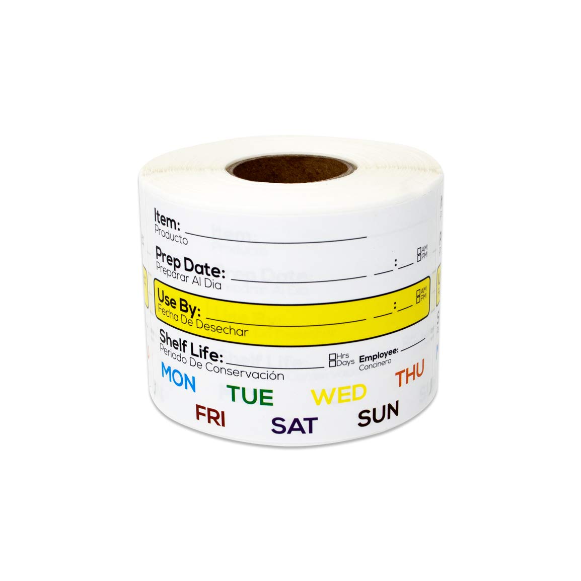 600 Shelf Life Food Rotation Labels, 2" x 3" Freezer Food Labels Stickers to Write On Food Date Meal Prep Labels for Food Container Food Service Labels, 2 Rolls of 300 Food Expiration Stickers
