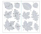 WindowAlert Leaf Medley UV-Reflective Window Decals 4 Pack for Bird Safety 4-Pack