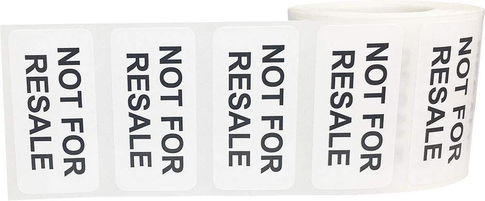 Not for Resale Labels 1 x 2 Inch 500 Total Adhesive Stickers On A Roll