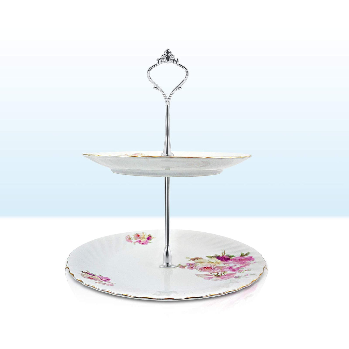 3 Tier Cake Stand Hardware Tiered Tray Hardware, 6 Sets Cake Stand Fittings Hardware for Cake Stand Mold, Silver Crown, Decoration Accessories for Wedding Family Banquet