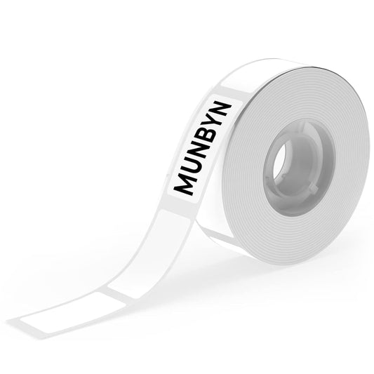 MUNBYN Thermal Label Tape for Penguin Bluetooth Label Maker Machine, 15 x 30mm 210 Labels/Roll, Self-Adhesive Label for Home, Office, School (White) White