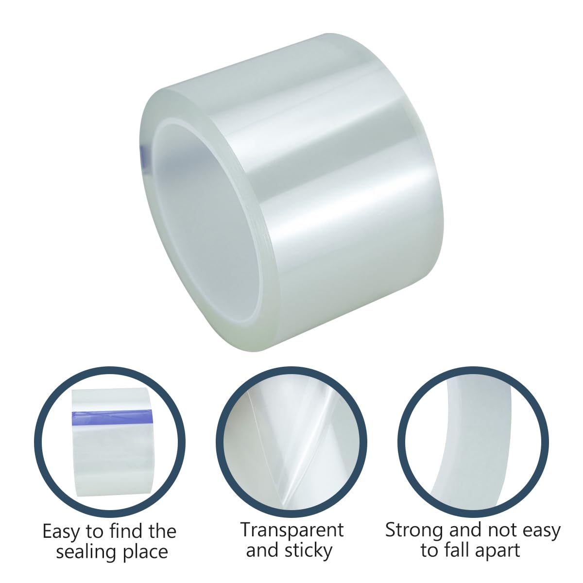 Transparent Window Weather Sealing Tape 3” x 33FT Airtight Insulation Tape That Blocks Drafts Residue-Free 20-Mil Thick Heavy Duty Window Seal Blocks Drafts