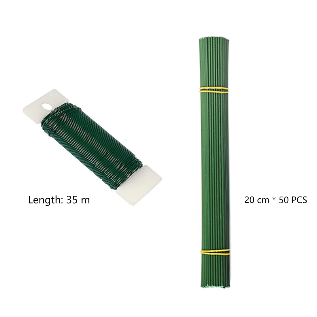 Juland 6 Rolls Floral Tape, 20 Yards Each in Blue/Dark Green/Lemon Yellow/Orange Yellow/Kakhi/Pink, with Stem Wires, Pearl Wristband, Pins & Thread for DIY Silk Flower Arranging