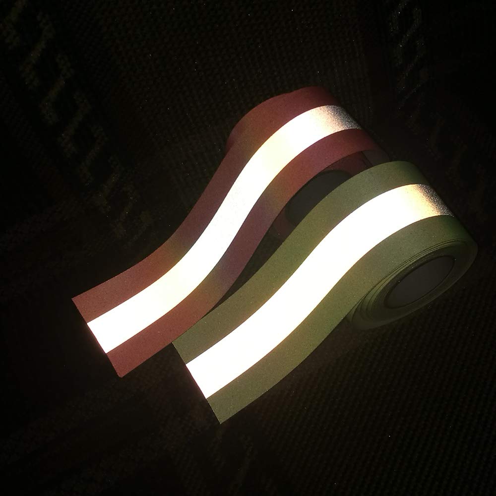 JINBING 2" x 10' High Visibility Fluorescent Yellow Reflective Flame Fire Retardant FR Fabric Tape Sew On