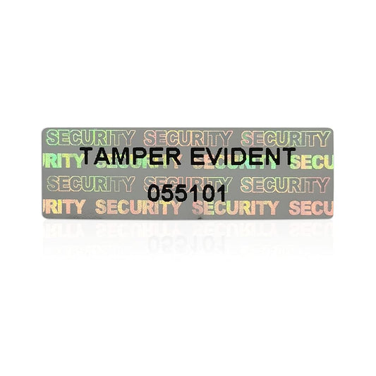 500pcs Void Hologram Security Stickers, Tamper Evident Warranty Holographic Labels, Unique Number（1 inch x 0.3 inch WZRYSEAL） 500