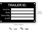 Blank Aluminum ID Plates, Metal Identification Plate, Serial Number Tag, Equipment Data Plate, Chassis and ID Label, Compliance Asset Tag, Industrial Nameplate, DIY Replacement ID Plate 5PCS