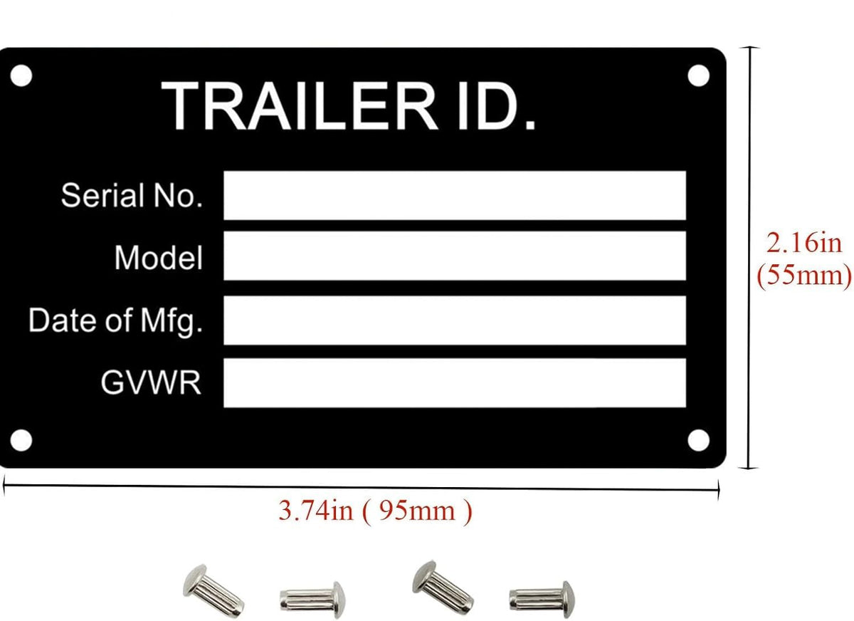 Blank Aluminum ID Plates, Metal Identification Plate, Serial Number Tag, Equipment Data Plate, Chassis and ID Label, Compliance Asset Tag, Industrial Nameplate, DIY Replacement ID Plate 5PCS