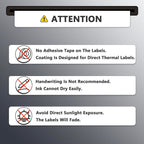 BETCKEY - 2.625" x 1" (67 mm x 25 mm) Thermal Labels, [2 Roll/4000 Labels]
