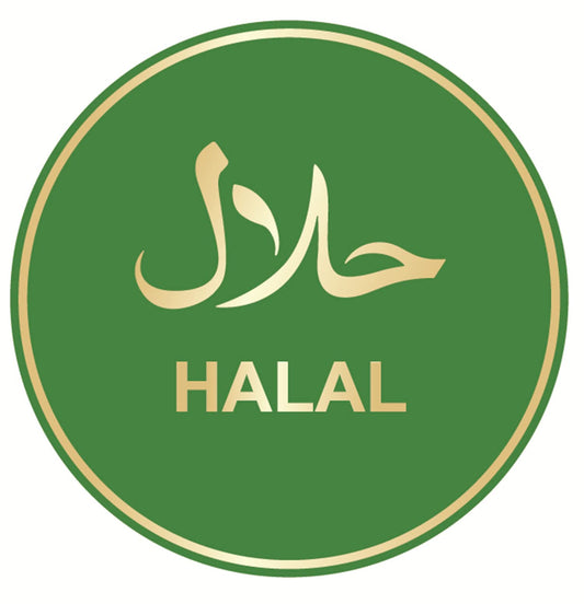 Halal Sticker for Food,1.5inch 300pcs Green Gold Stamping Halal Sticker for Food