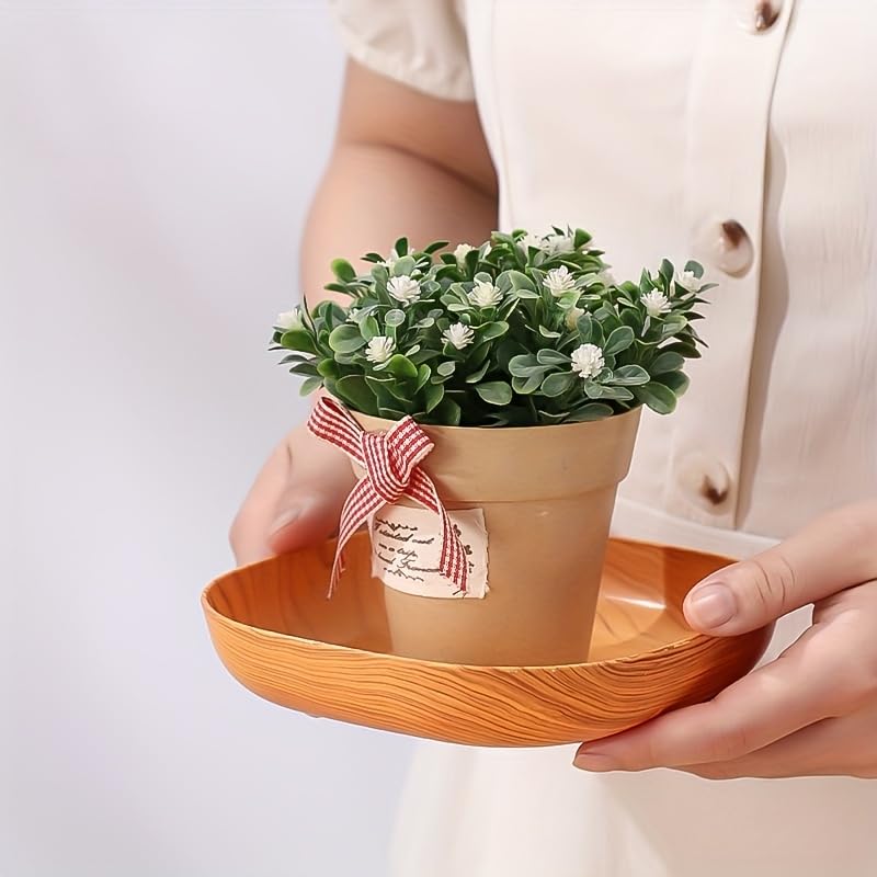 6PCS Wood-grain pattern multi-functional bone-serving dish